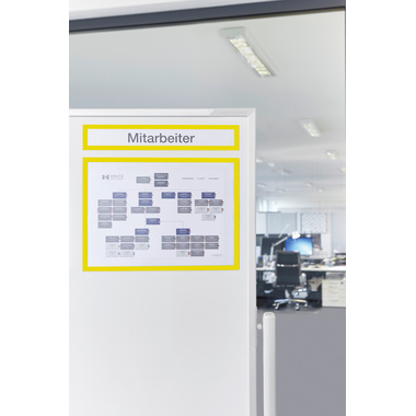 MAGNETOPLAN Magnetrahmen magnetofix 1131802 gelb, Topsign 319x52mm 5 Stk.