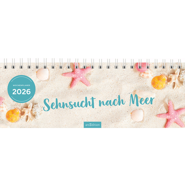 ARS EDITION Calendrier de table 2026 13575 Sehnsucht Meer DE 29.7x11.5cm