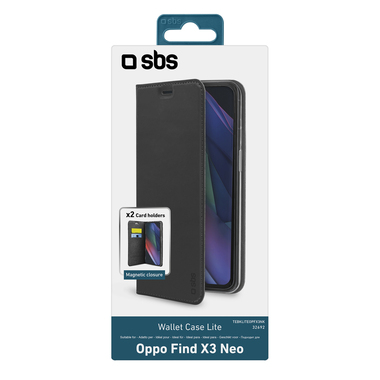 Bookcase mit Kartenfächern für das Oppo Find X3 Neo