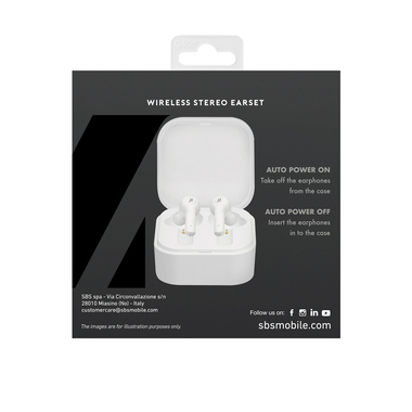 Earphones with charging case and automatic ON-OFF