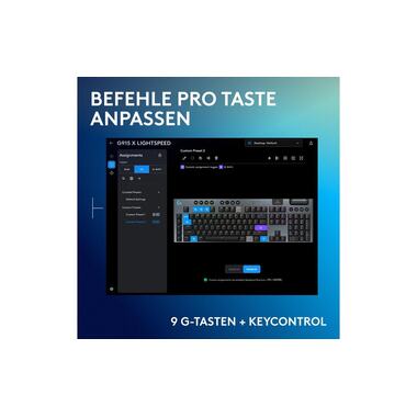Logitech Gaming-Tastatur G915 X Lightspeed GL Tactile