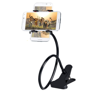 lazy arm mobile phone holder for desk. black color