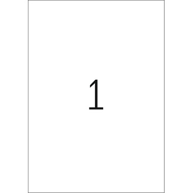 HERMA Etiketten 210x297mm 8020 transparent, 25 Blatt