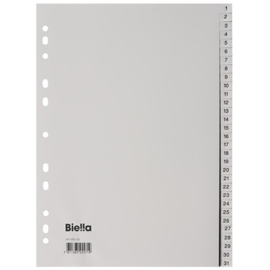 BIELLA Register PP A4 47143100U grau 1-31