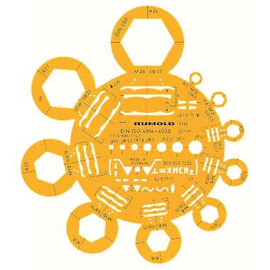 RUMOLD Abrundungsschablone 2116 1-25mm