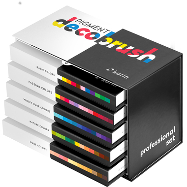 KARIN Pigment Deco Brush 29C9 Professional Set 60 Farben