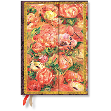 PAPERBLANKS Agenda Renoir Brief 2026 DD0596-5 1S/2P HOR Midi HC AL 13x18cm