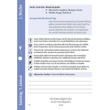 HEYNE TA Mond für jeden Tag 2026 9783453239586 1J/1P DE 10.5x14cm