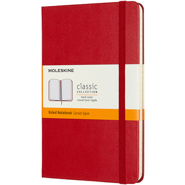 MOLESKINE Taccuino Classic HC Medium 647626628 scharl.rot, rigato 208 fogli