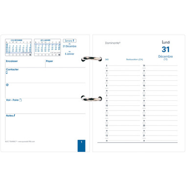 QUO-VADIS Agenda Bloc Planning 2026 032001Q 1T/1S schwarz FR 11.5x14.5cm