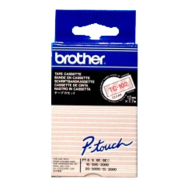 PTOUCH Band, laminiert rot/klar TC-102 PT-3000 12 mm