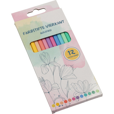 NEUTRAL Crayons 2222795 carrés, 12 pcs.