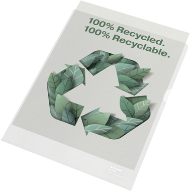 LEITZ Sichtmappen PP Recycled A4 627496 transparent, 100my 100 Stück