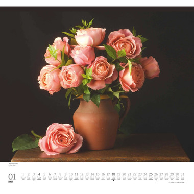 DUMONT Calendrier 2026 260373 Roses ML 38x35.5cm
