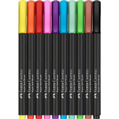 FABER-CASTELL Fasermaler Black Edition 116451 Pastell 10 Stück