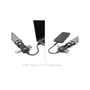 Delock Card Reader External USB-C 5 Gbps for SD and Micro SD