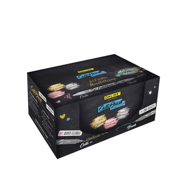 ONLINE Callibrush Pen Double Tip 19090/10 metallic,5 ass.Farben/ 10 St.