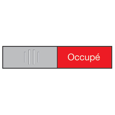 BEREC Plaque de porte 27,4x102mm 314.082 Alu, Libre-Occupé