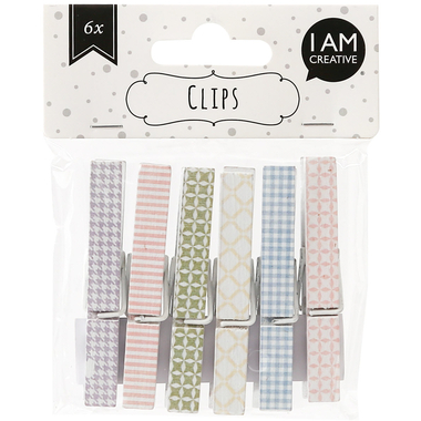 I AM CREATIVE Holzklammer IV 6105.58 6 Stück