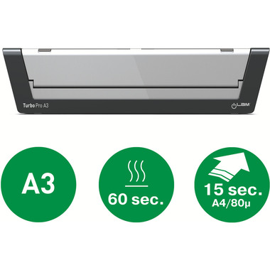 LEITZ Laminiergerät iLAM Touch 75192000 Turbo Pro, silber A3