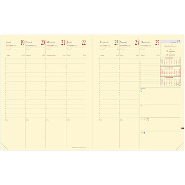 QUO-VADIS Agenda Soho Pres.Prest. 2027 287262Q 1S/2P noir FR 21x27cm