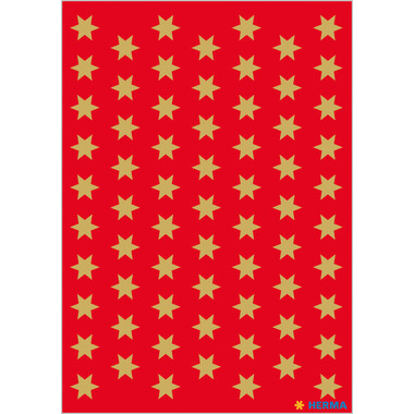 HERMA Sticker Sterne 8mm 4054 gold 201 Stück/3 Blatt