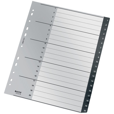 LEITZ Registro PP Recycle A4+ 1211-00-00 nero 1-20