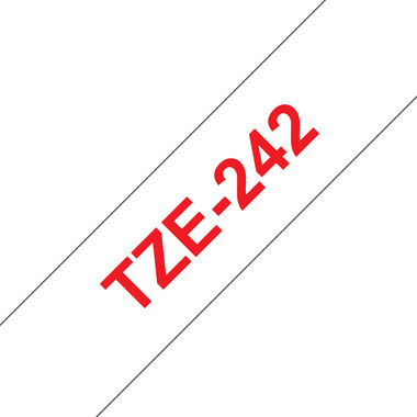 PTOUCH Ruban, laminé rouge/blanc TZe-242 PT-2450DX 18 mm