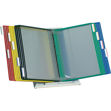 TARIFOLD T-Display présentoir table A4 434209 grau incl. 20 poches