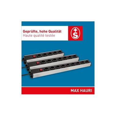 Max Hauri Power Strip Power Line 5x Type 13 Gray/Black