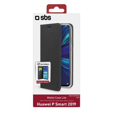 Book-style case with card holder pockets for Huawei P Smart 2019