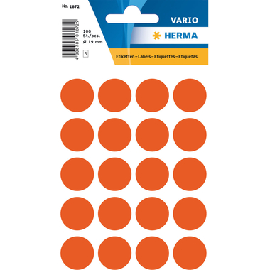 HERMA Marqueurs 19mm 1872 rouge 100 pcs.