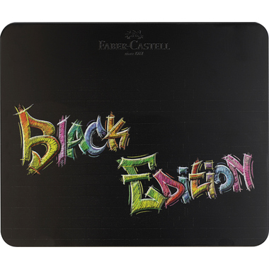 FABER-CASTELL Farbstifte Black Edition 116490 Metalletui 100 Stück