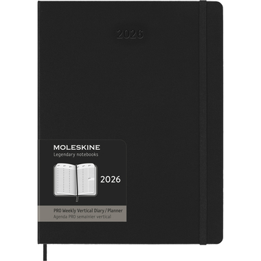 MOLESKINE Agenda Pro X-Large 2026 DHB12PRO4Y26 1W/2S schwarz HC 19x25cm
