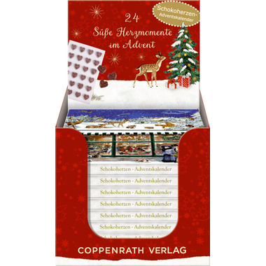 COPPENRATH Adventskalender Schokolade 72545 Herzmomente im Advent