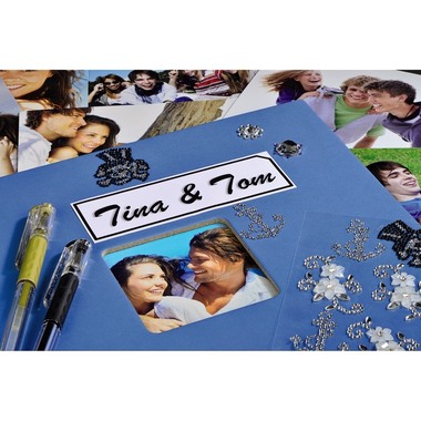 HAMA Album Fine Art 113683 280x240mm, bleu 25 pages