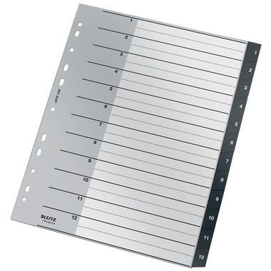 LEITZ Register PP Recycle A4+ 1209-00-00 schwarz 1-12