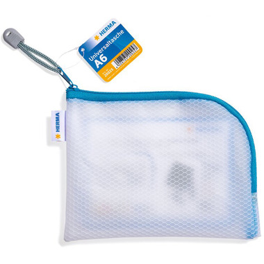 HERMA Reissverschlusstasche A6 20025 blau, 19x14cm