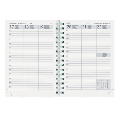 BIELLA Agenda Rex Wire-O 2027 825778000027U 1S/2P Rechange ML 10.1x14.2cm