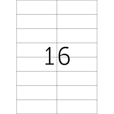 HERMA Universal-Etiketten 105x37mm 4462 weiss 1600 St./100 Blatt