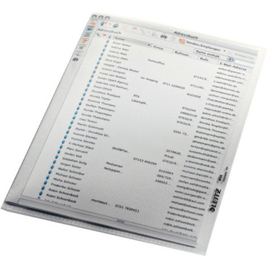 LEITZ Sichtmappen PP A5 40050003 genarbt 0,13mm 100 Stück
