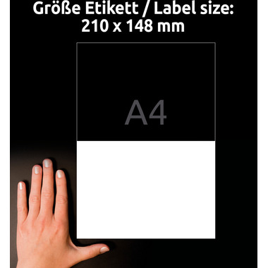 AVERY ZWECKFORM Universal-Etiketten 210x148mm 6604 weiss 130 Stk./65 Blatt