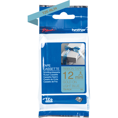 PTOUCH Ruban bleu cl./or TZE-RL34 Équipements Tze 12-36mm