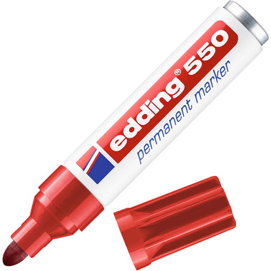 EDDING Permanent Marker 550 3-4mm 550-2 rot