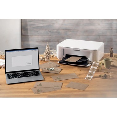 SIGEL Weihnachts-Umschlag 11x22cm DU255 Apples Kraftpapier 50 Stk