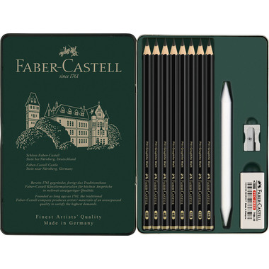 FABER-CASTELL Pitt Graphite Matt 115220 schwarz 8 Stück