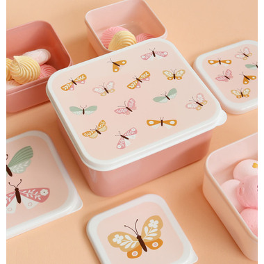 ALLC Lunch & Snackbox Set SBSEBU42 Butterflies