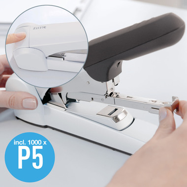 LEITZ Flachheftgerät 5552 55520084 hellgrau 2-60 Blatt