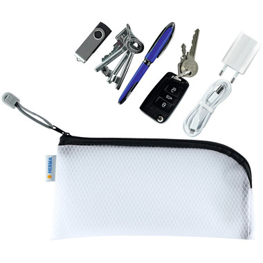 HERMA Reissverschlusstasche A6 20020 schwarz, 23x11cm