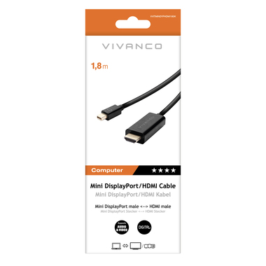 HDMI Cable with Ethernet to Mini Display Port | Vivanco